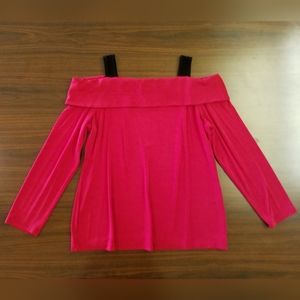 NWOT Travelers by Chico's Cold Shoulder Top Red